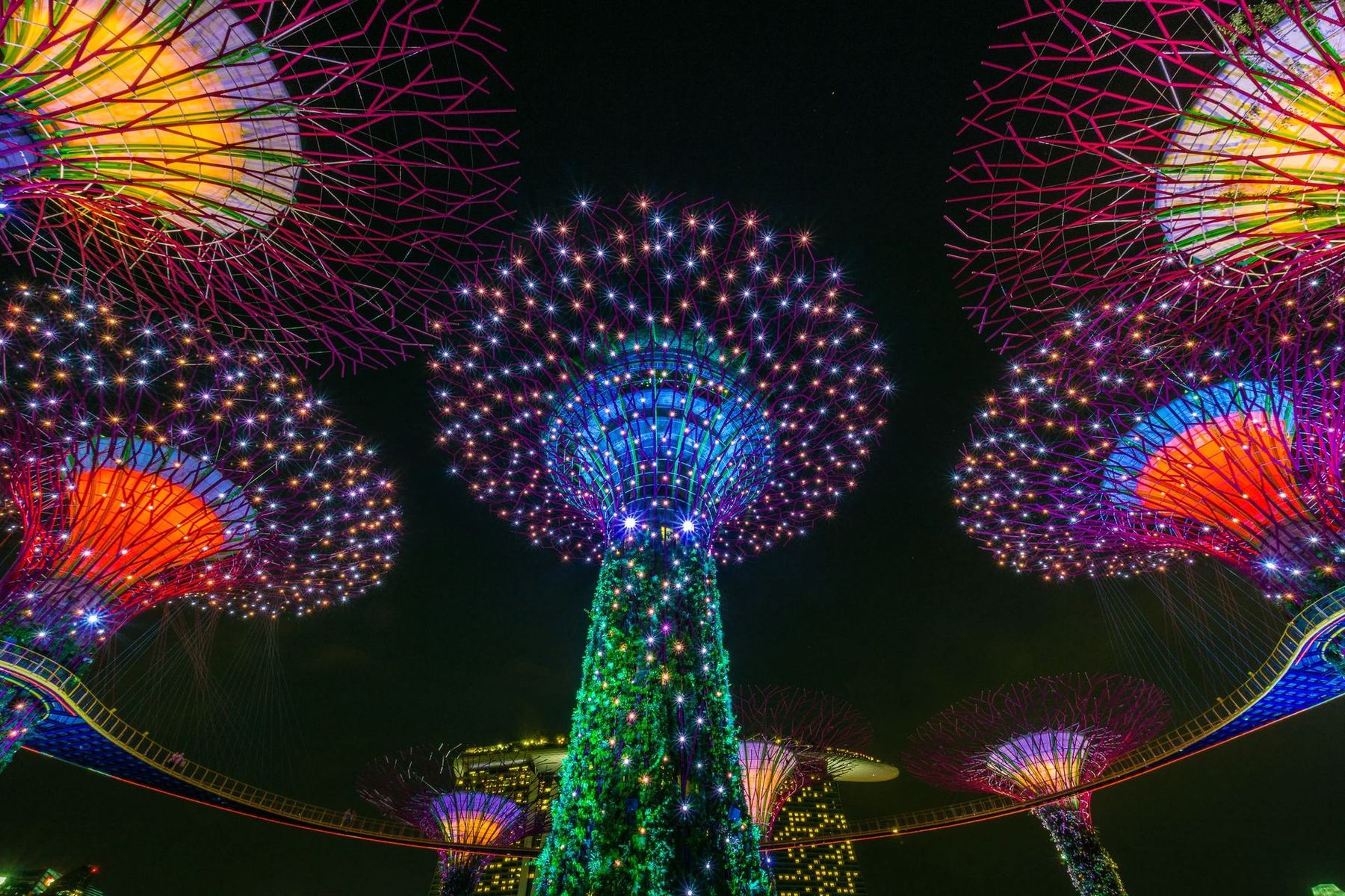 Singapore skyline at dusk