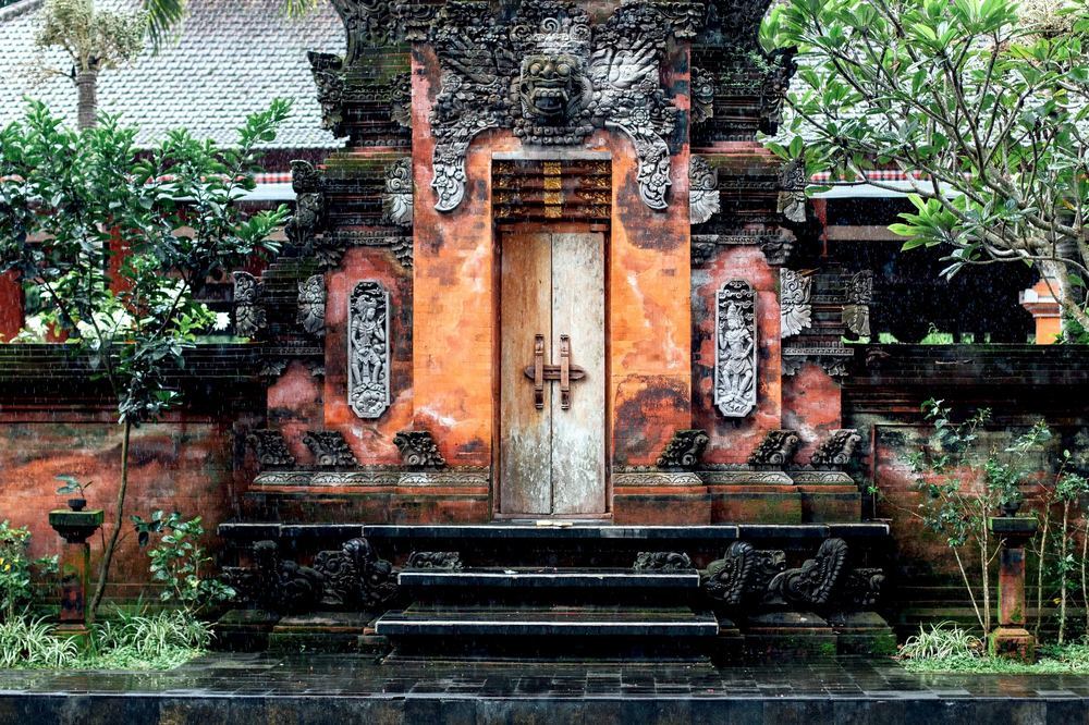 Rice terraces and temples in Bali