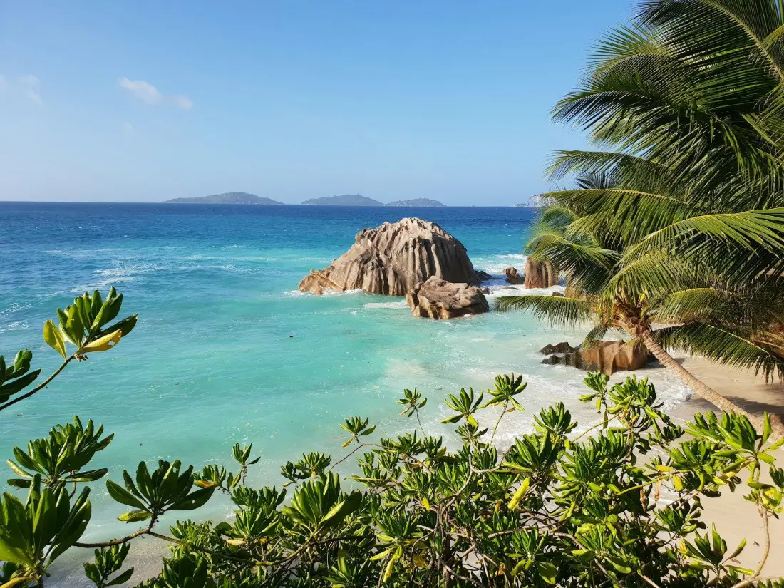 Granite boulders, powder-white sand and the clearest water you'll see.